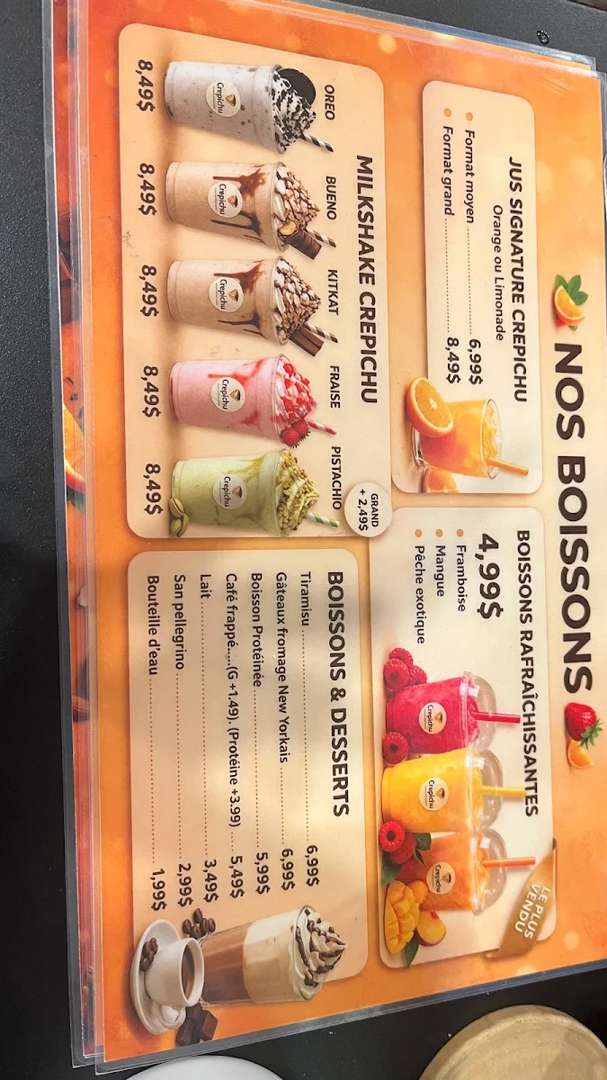 Menu, Crepichu