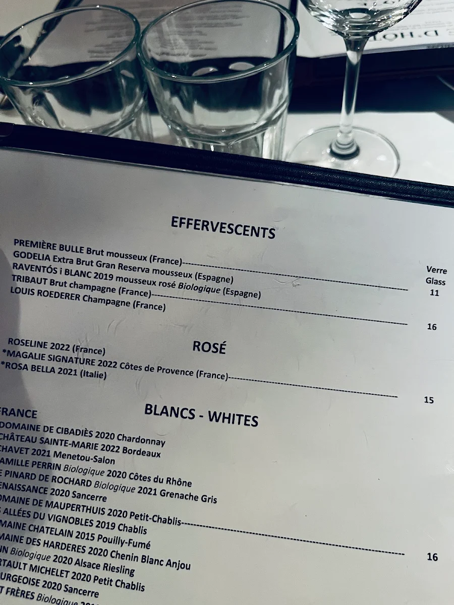 Menu, Restaurant Le Gourmand