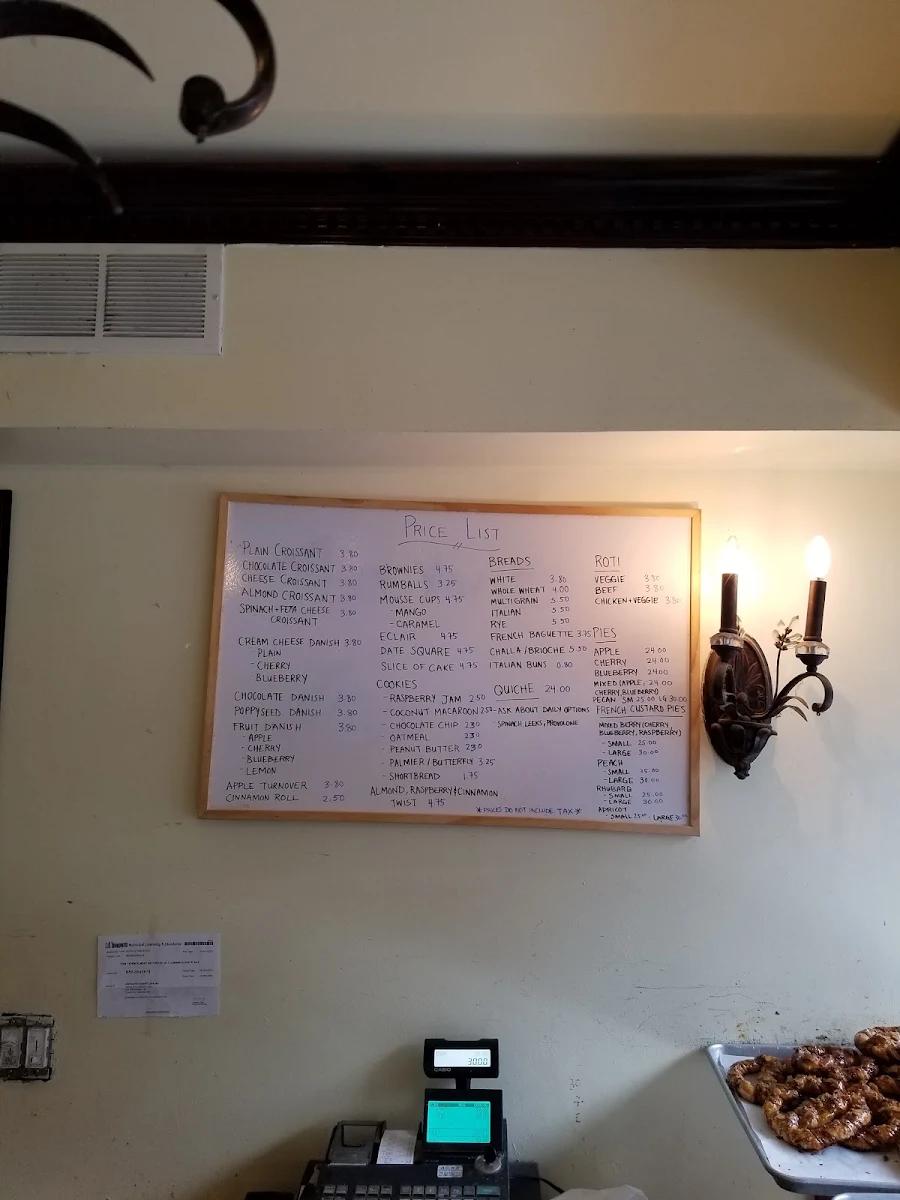Menu, Absolute Bakery & Cafe