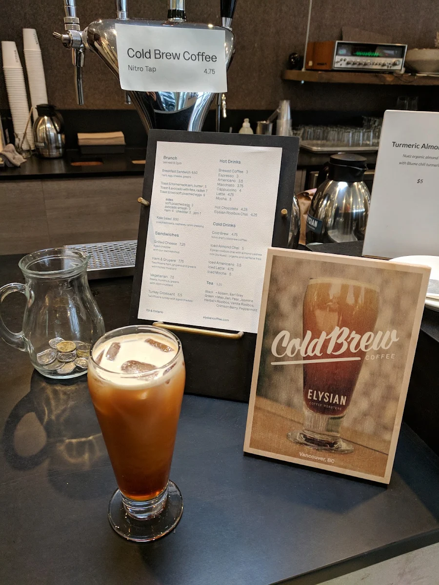 Menu, Elysian Coffee 7th & Ontario