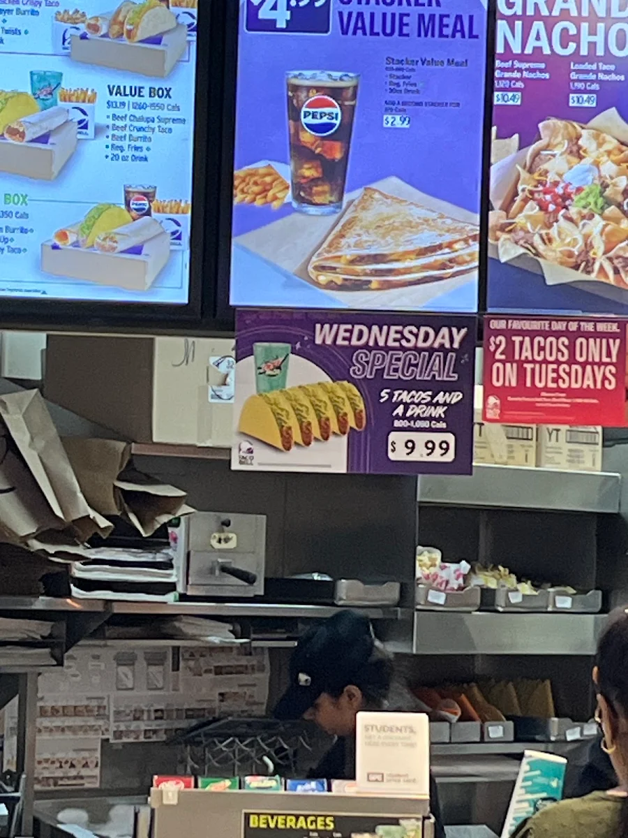 Menu, Taco Bell