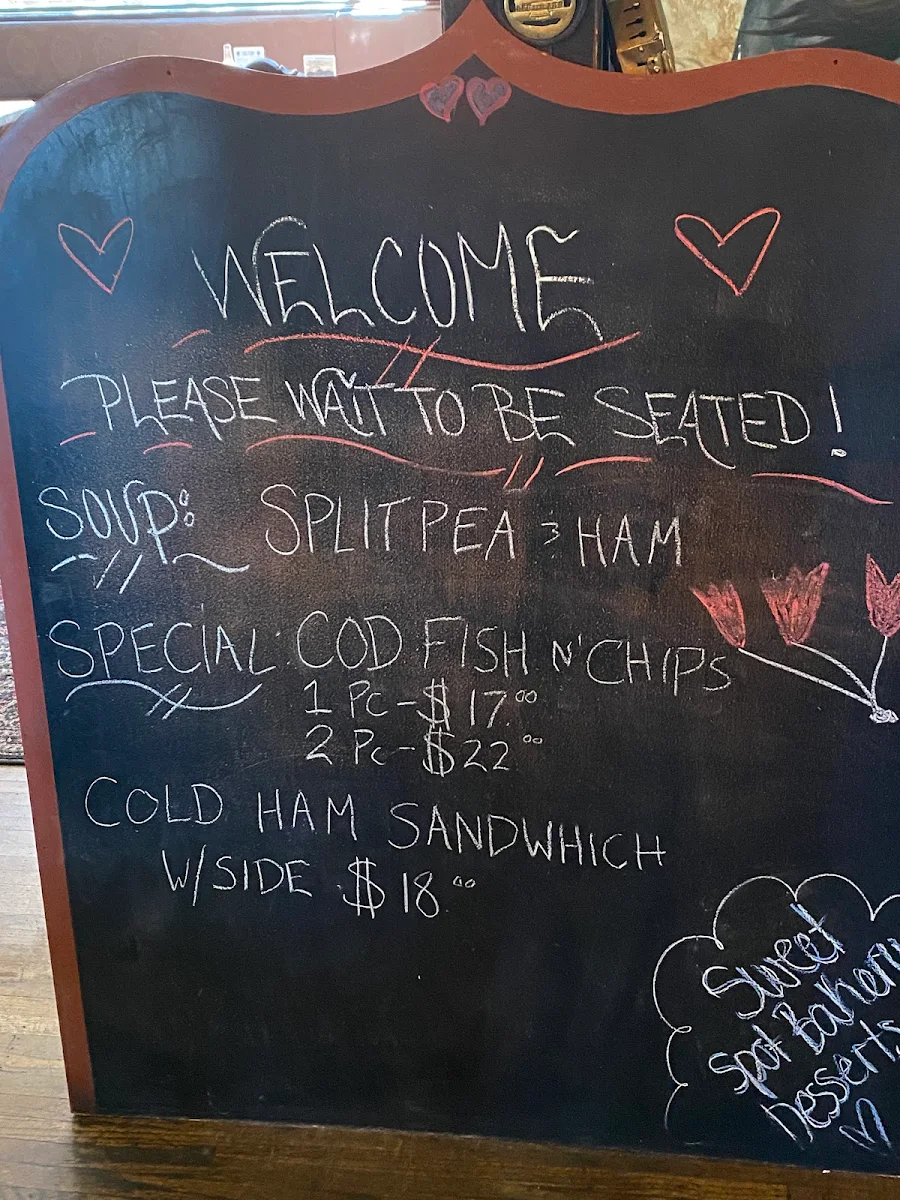 Menu, Rocking Horse Pub