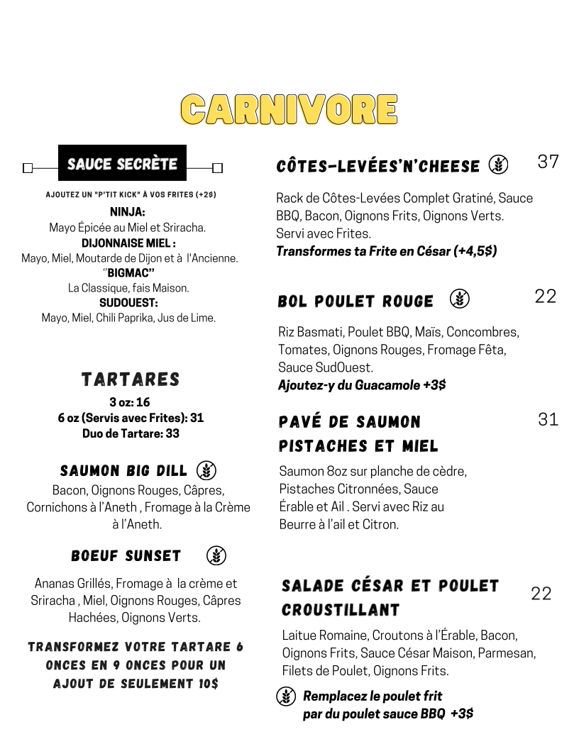 Menu, Les Insupportables