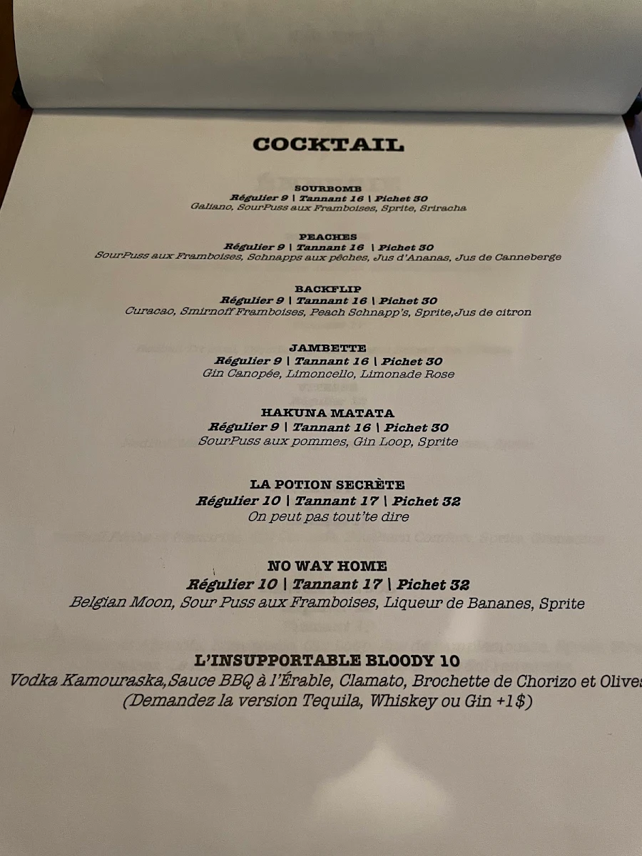 Menu, Les Insupportables
