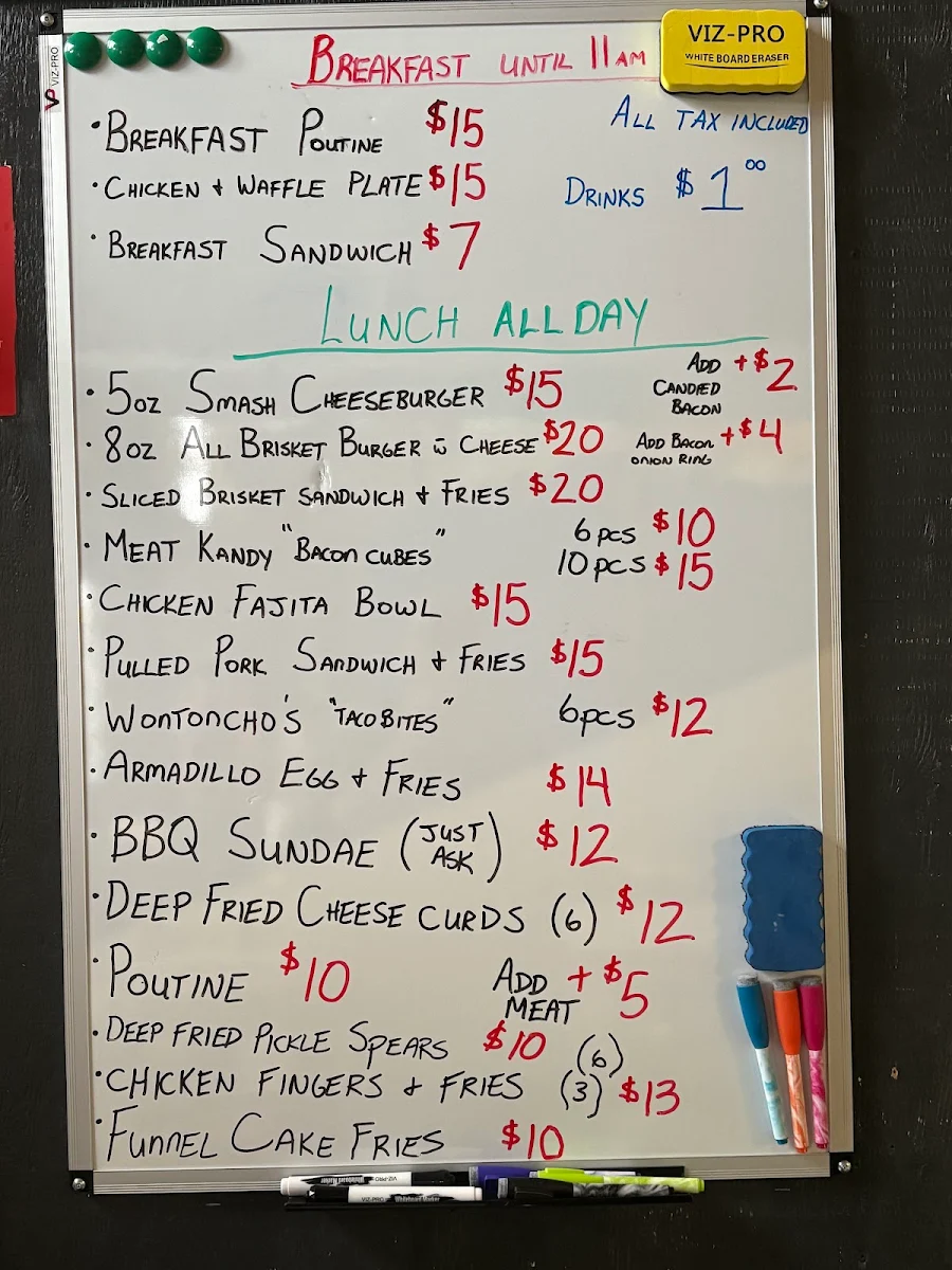 Menu, MEAT KANDY BBQ