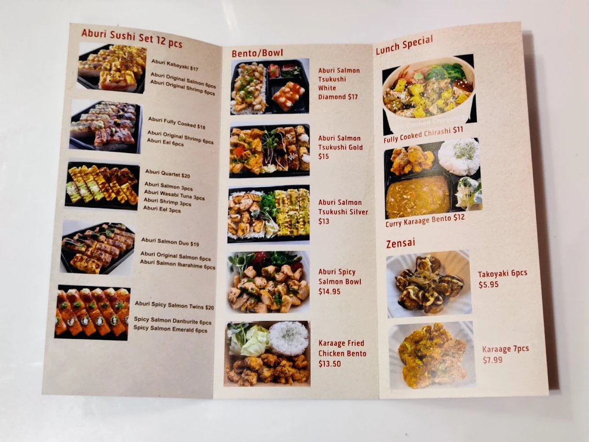 Menu, Cafe Mozaiko