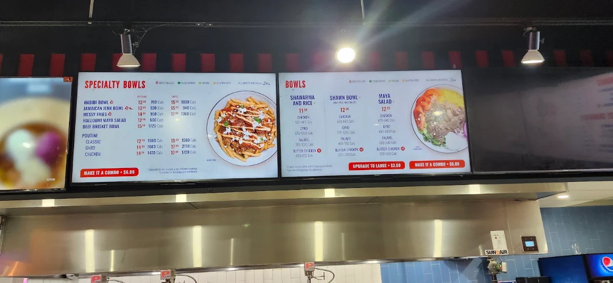 Menu, Tahini's Shawarma