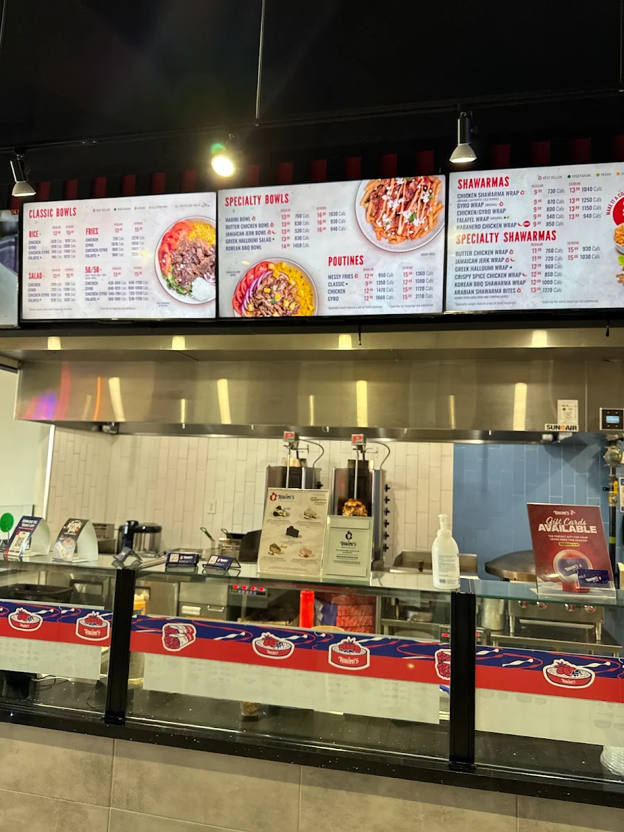 Menu, Tahini's Shawarma