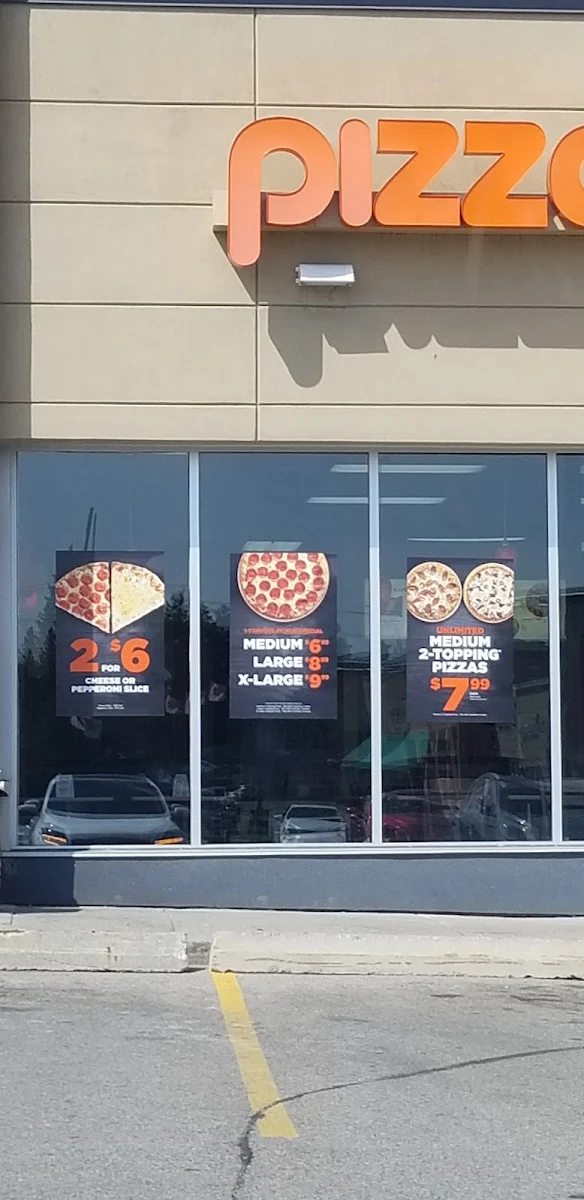 Menu, Pizza Pizza
