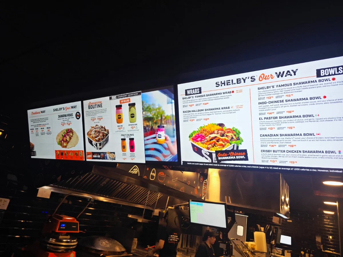 Menu, Shelby’s Legendary Shawarma