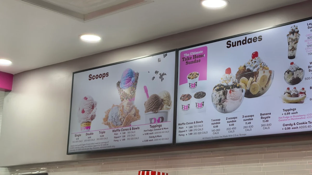 Menu, Baskin-Robbins