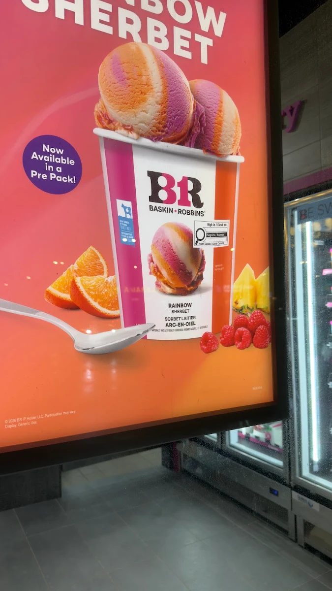 Menu, Baskin-Robbins