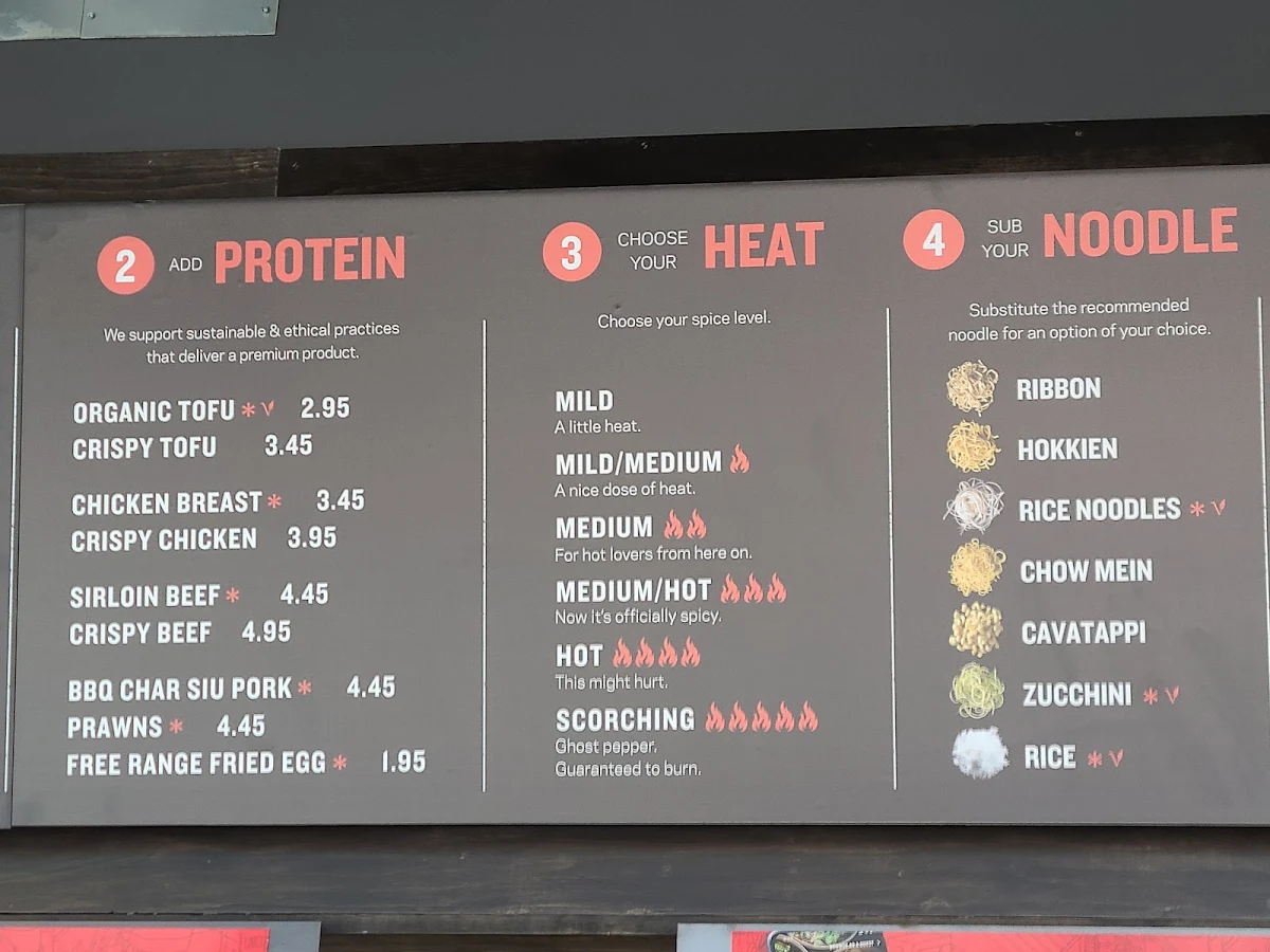 Menu, Noodlebox