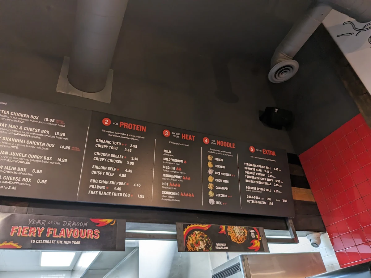 Menu, Noodlebox