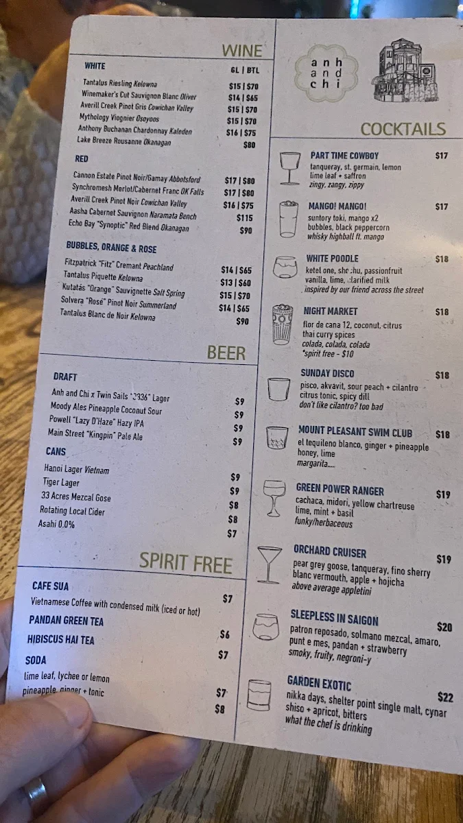 Menu, Anh and Chi