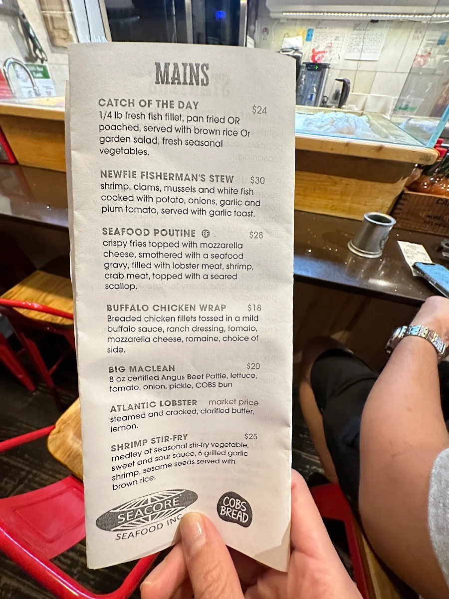Menu, The Mermaid