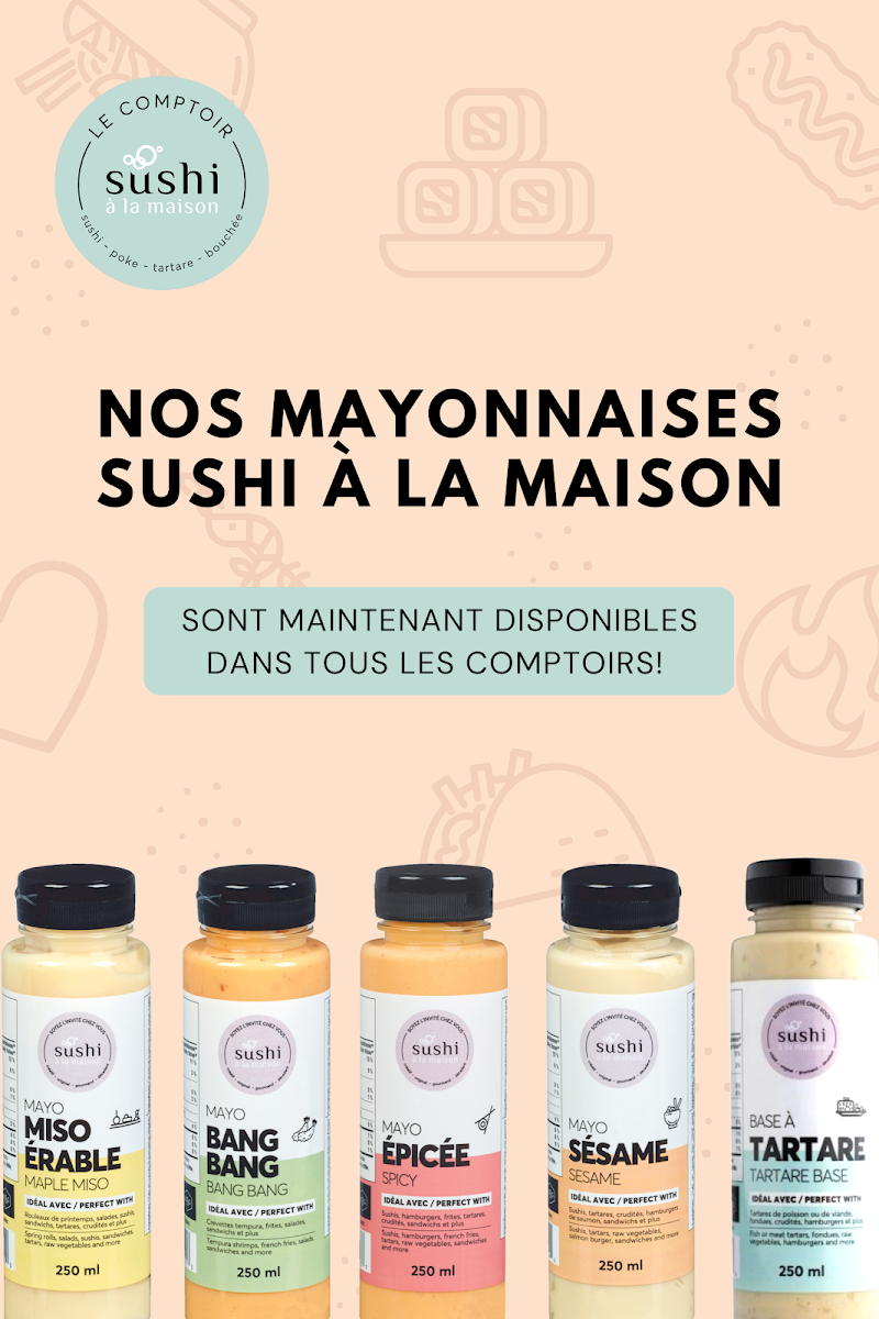 Menu, Comptoir Sushi à la maison Saguenay