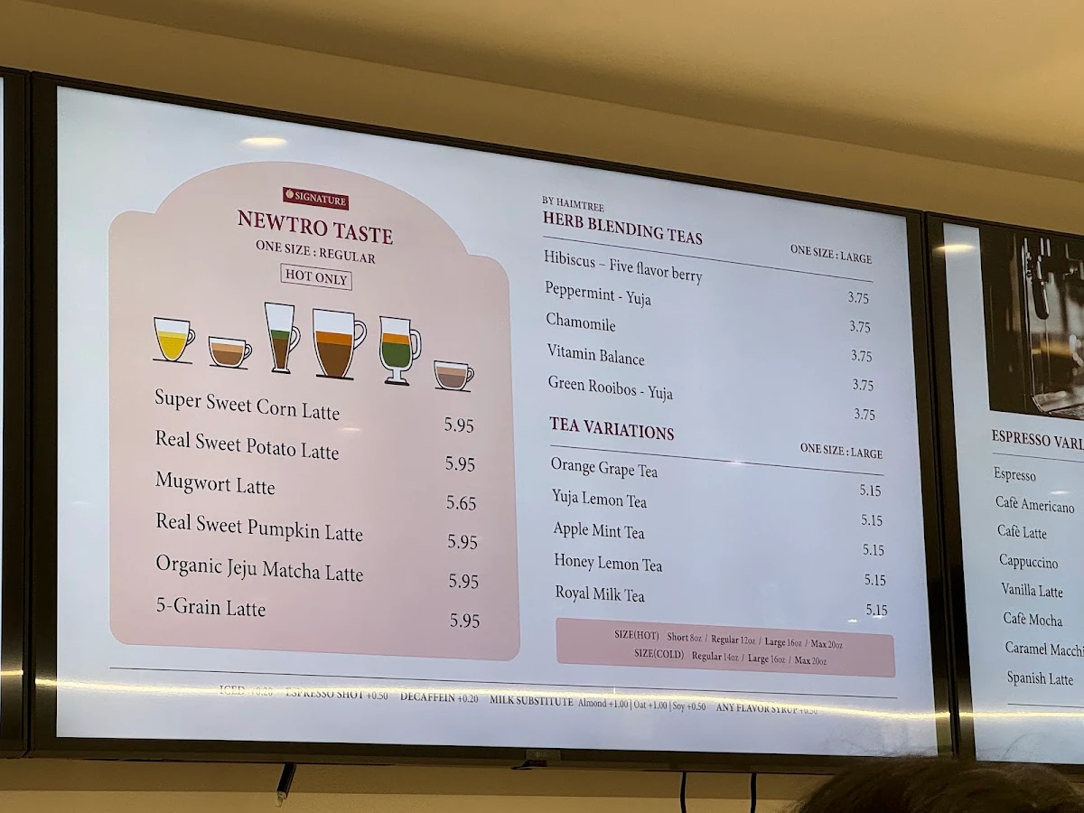 Menu, The Peachy (North York)