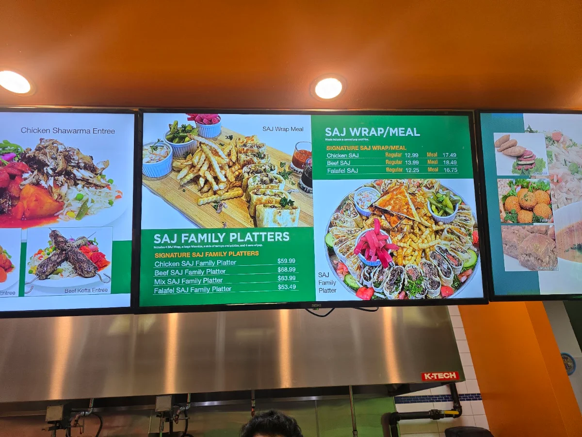 Menu, Chef's Door Premium Shawarma