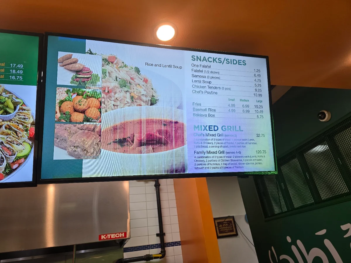Menu, Chef's Door Premium Shawarma