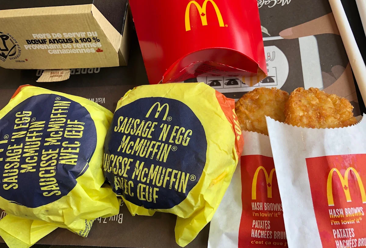 Menu, McDonald's
