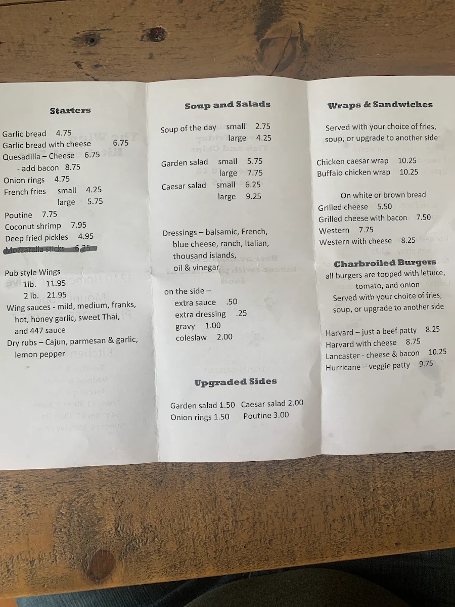 Menu, The 447 Wing