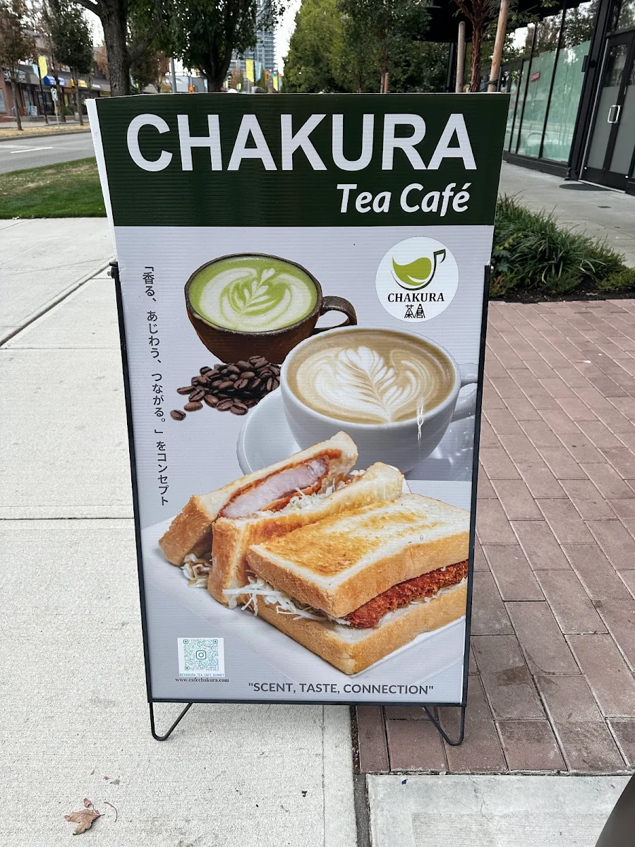 Menu, Chakura Tea Cafe
