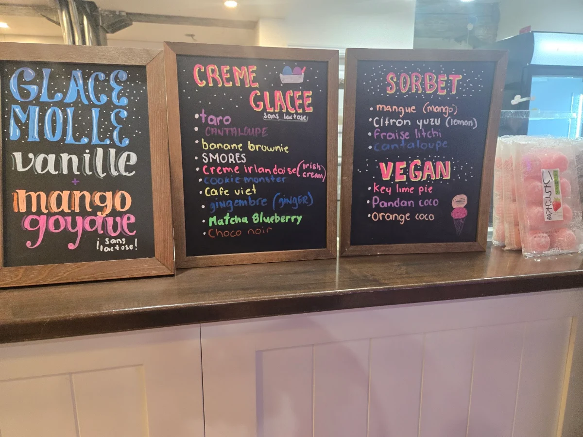 Menu, CA LEM Crèmerie Creamery (Old Port) ice cream