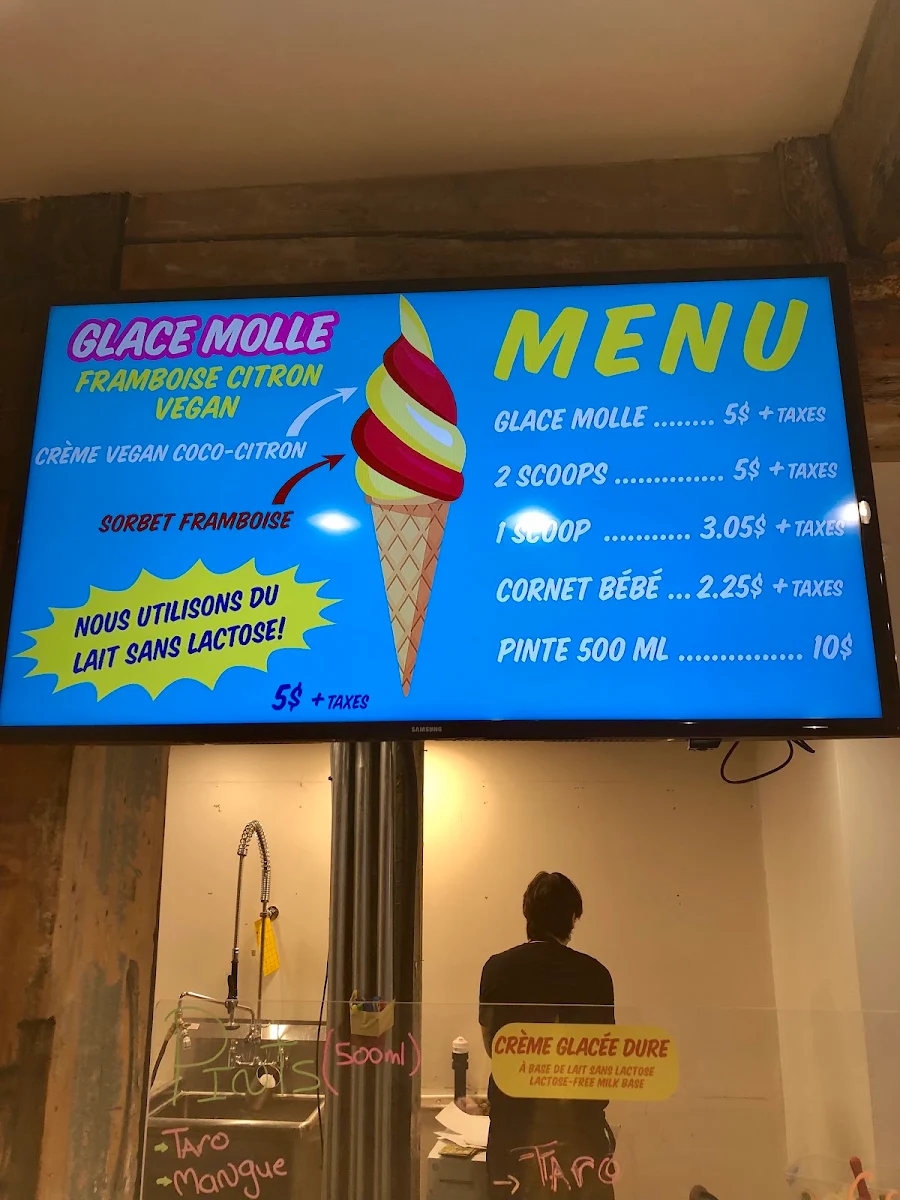 Menu, CA LEM Crèmerie Creamery (Old Port) ice cream