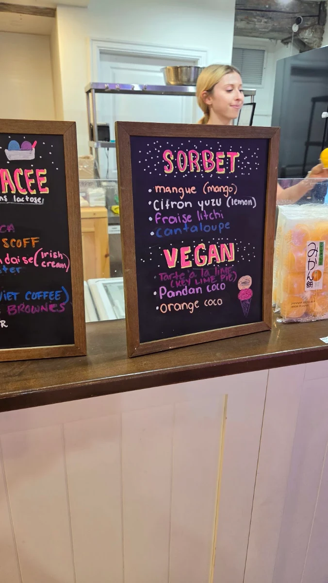 Menu, CA LEM Crèmerie Creamery (Old Port) ice cream