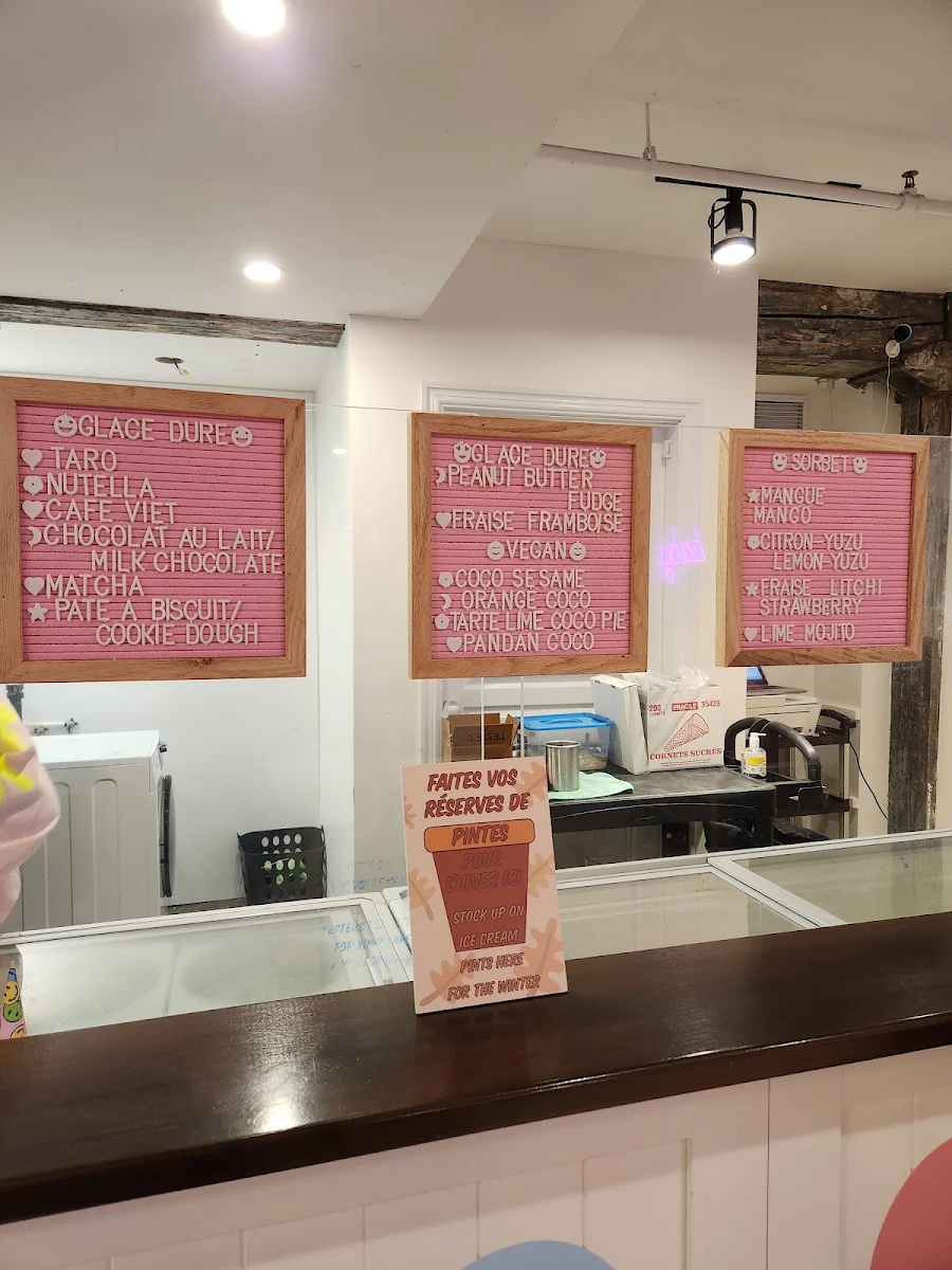 Menu, CA LEM Crèmerie Creamery (Old Port) ice cream