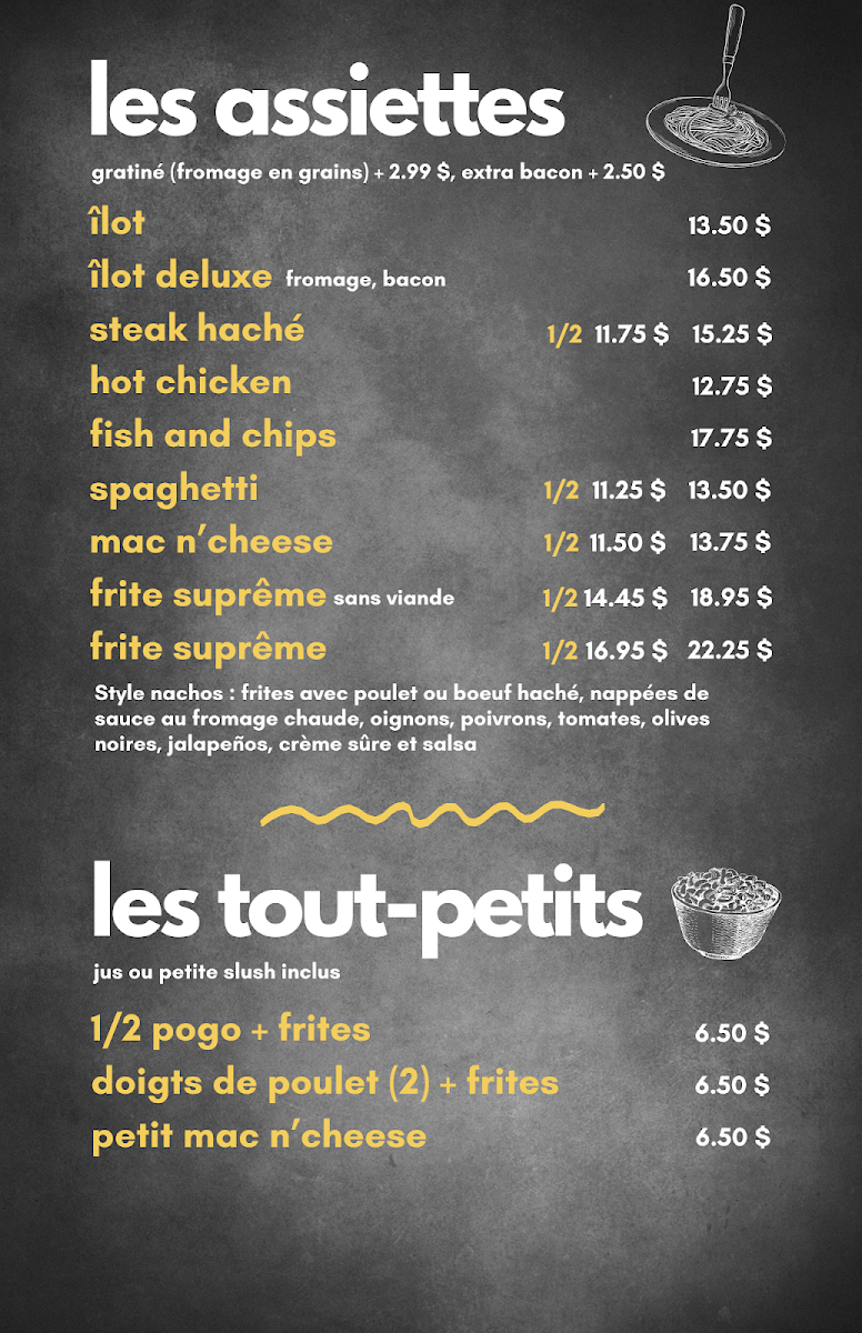 Menu, Le P'tit Repaire