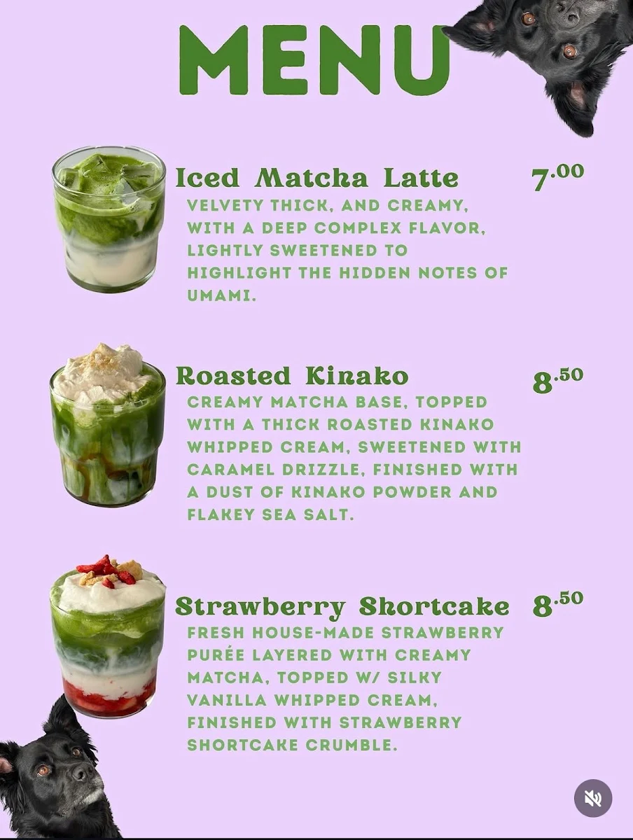 Menu, Big Bear Matcha