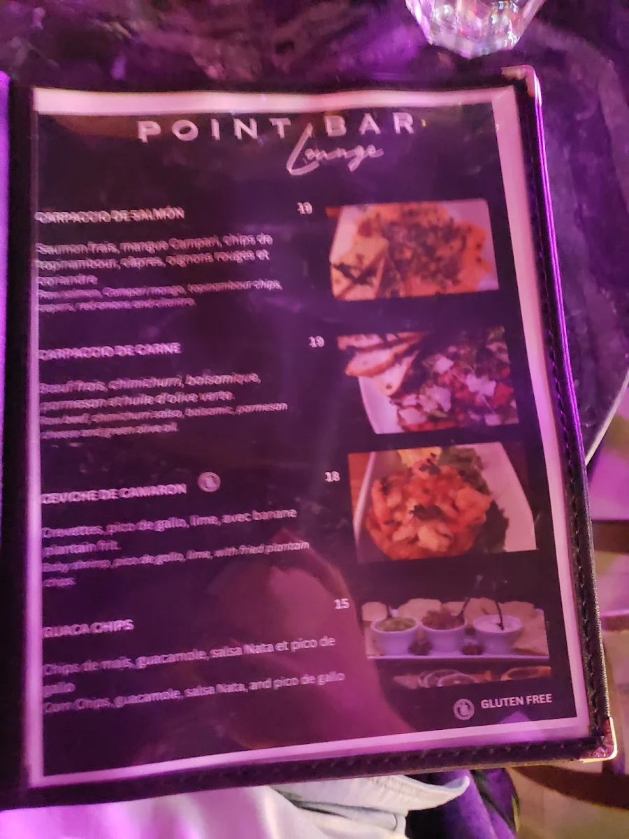 Menu, El Lounge Resto-Bar
