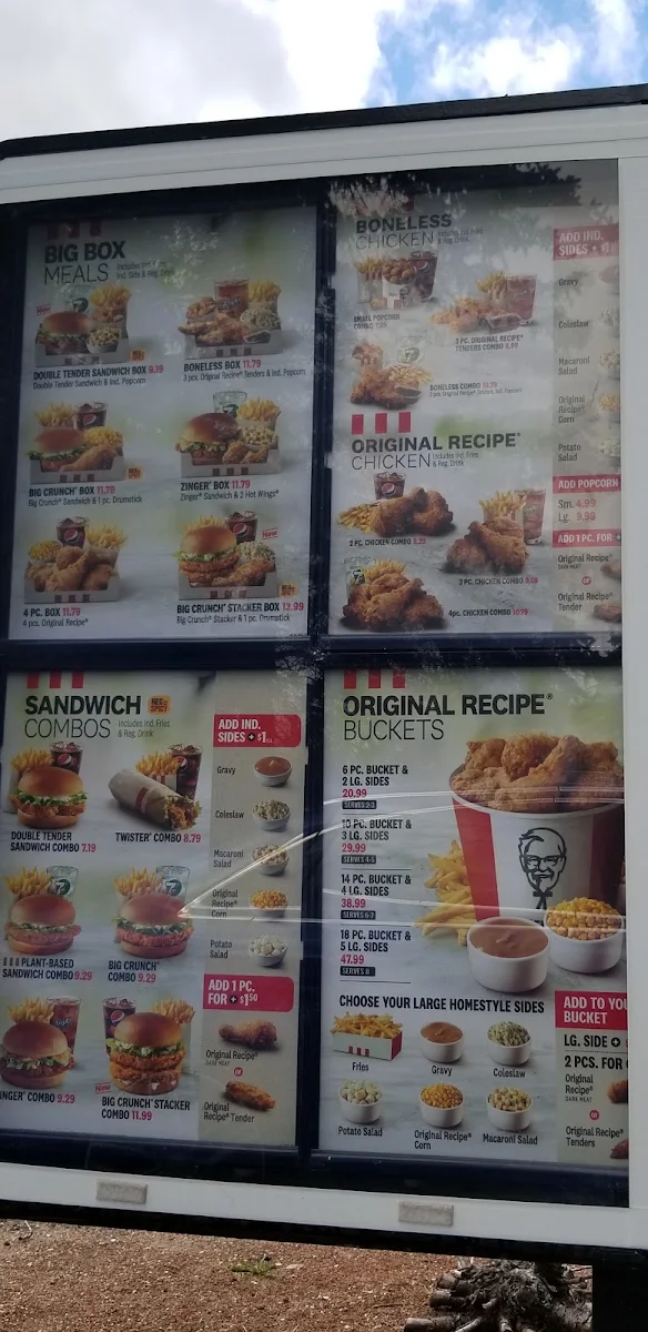 Menu, KFC