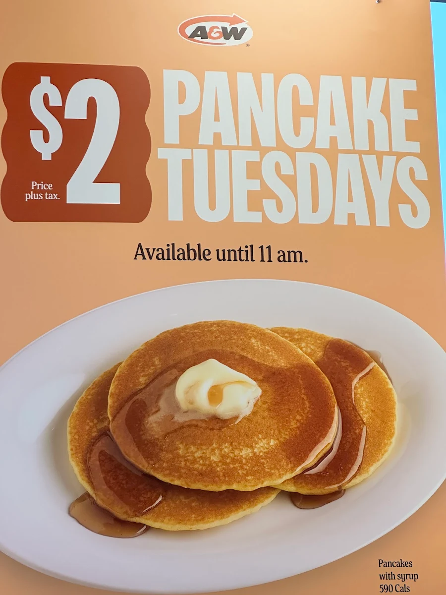 Menu, A&W Canada