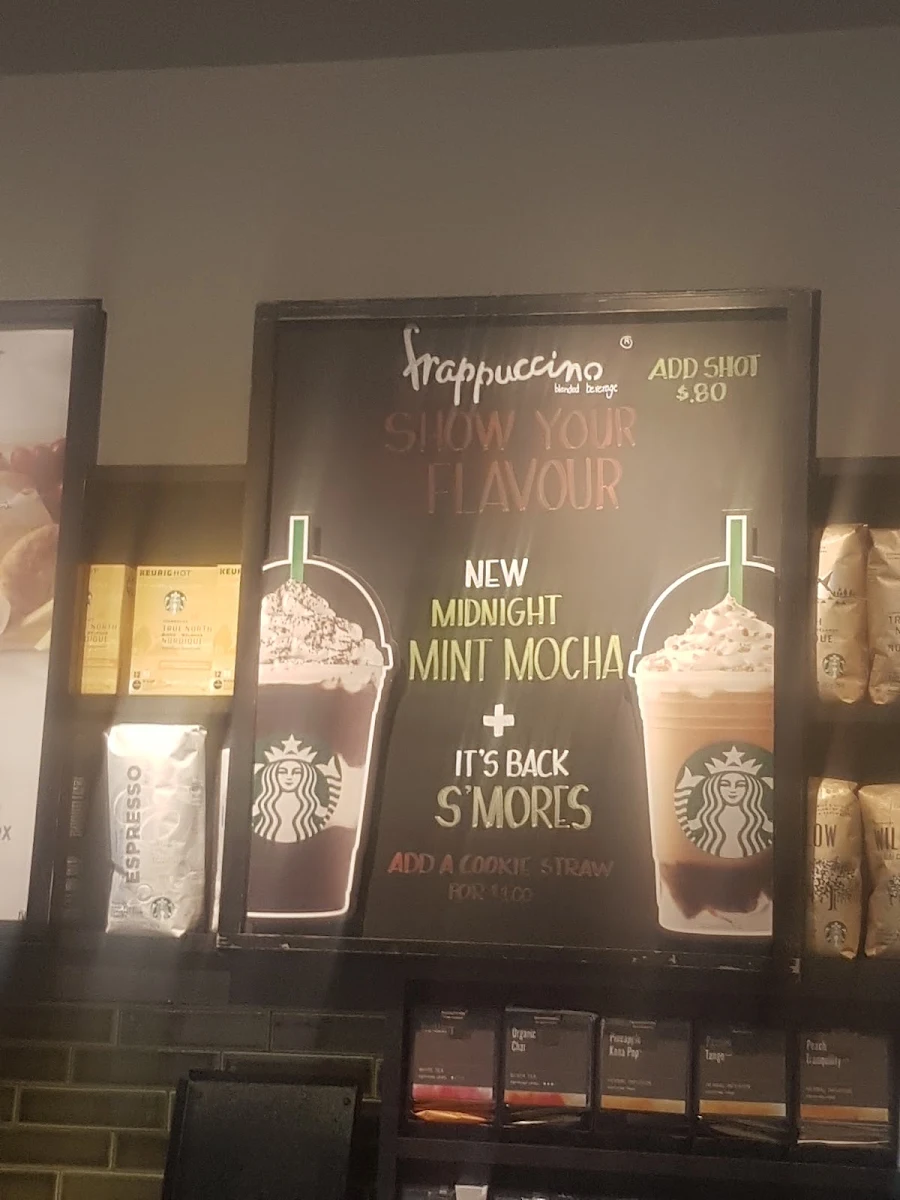 Menu, Starbucks Coffee Company