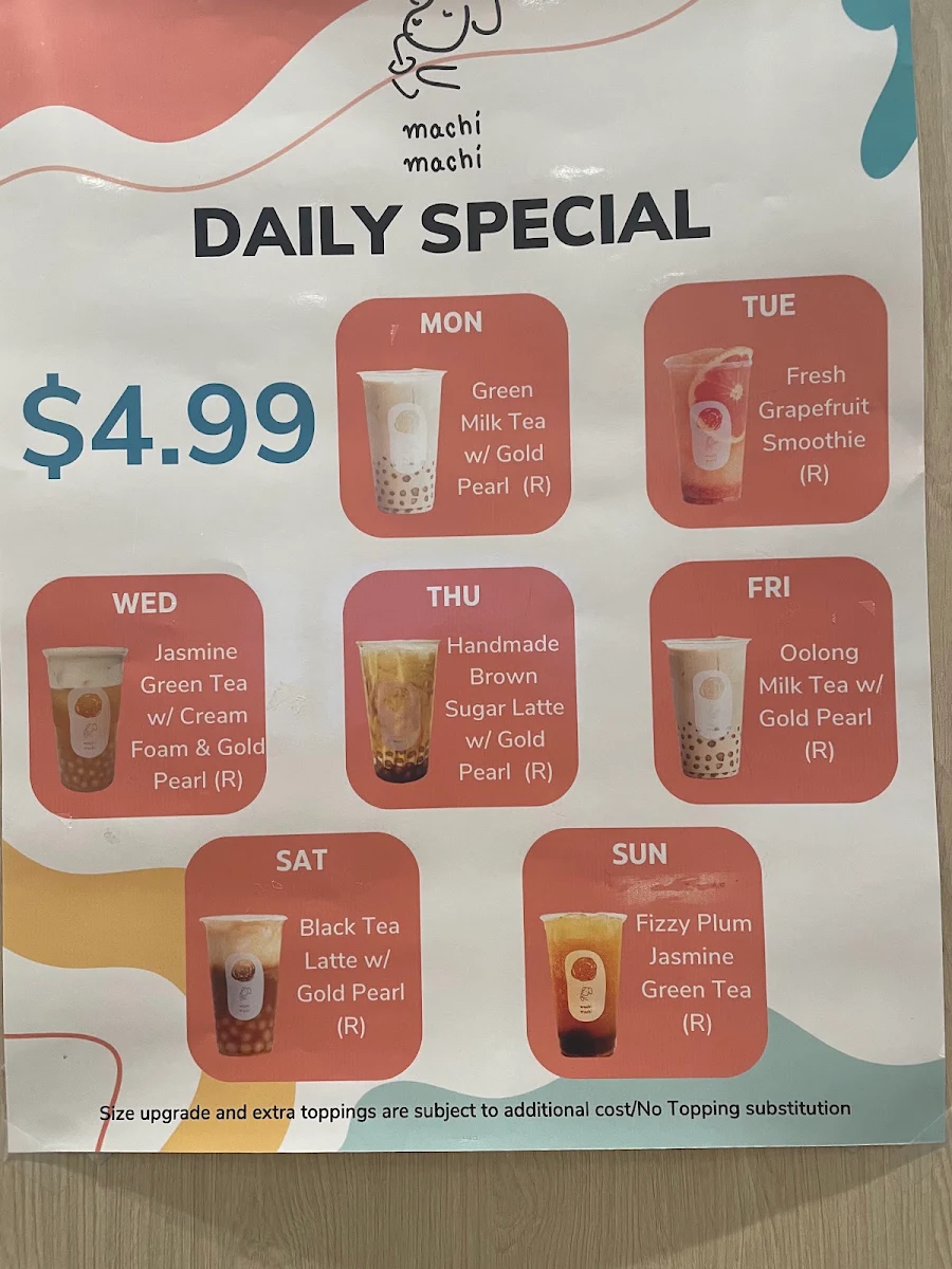Menu, Machi Machi