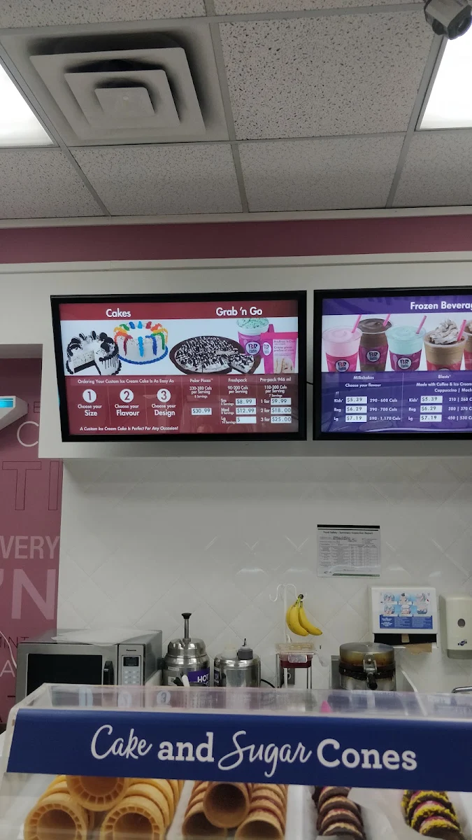 Menu, Baskin-Robbins