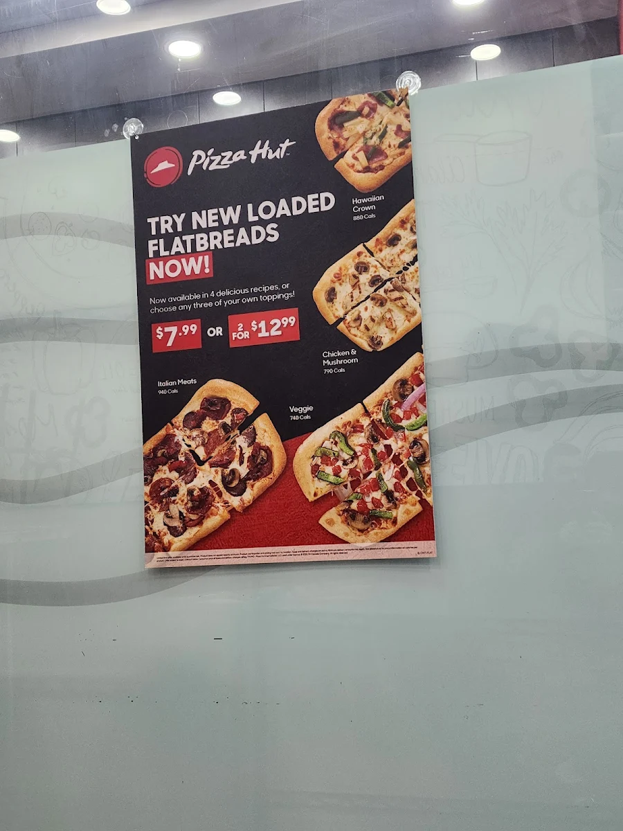 Menu, Pizza Hut Milton