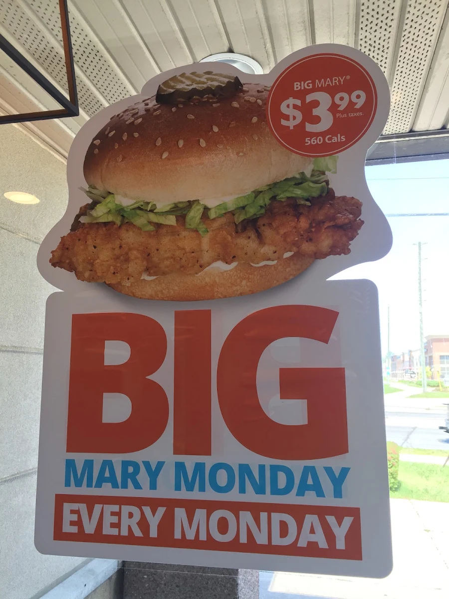 Menu, Mary Brown's Chicken