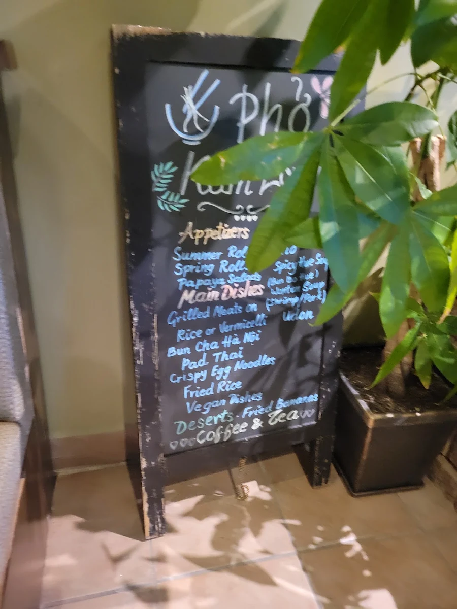 Menu, Pho Kam Long Restaurant