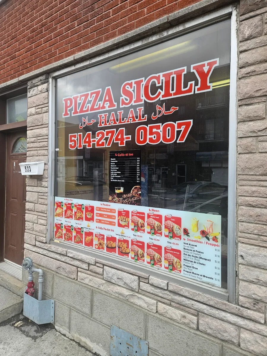 Menu, Pizza Sicily Halal