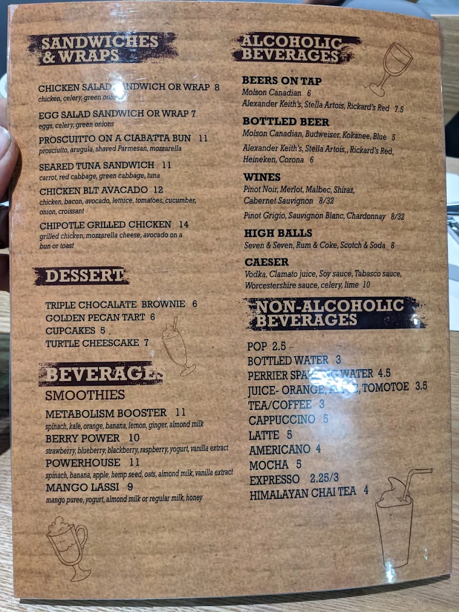 Menu, Eagle Ridge Eatery & Cafe