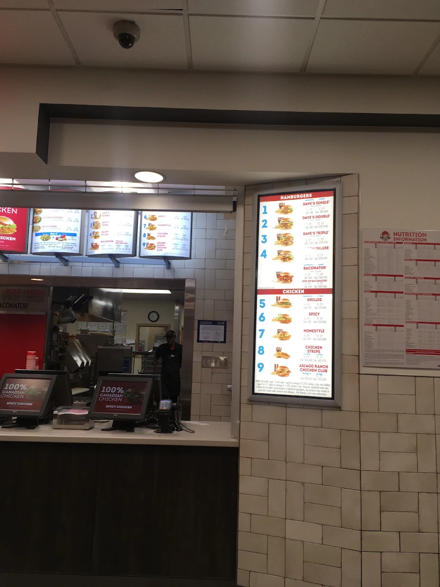 Menu, Wendy's