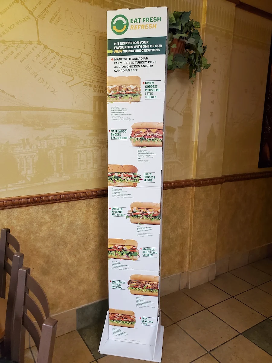 Menu, Subway