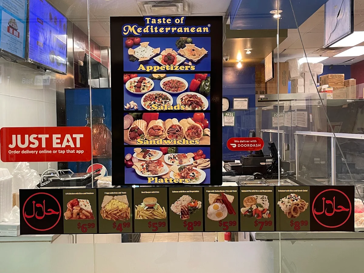 Menu, Taste of Mediterranean
