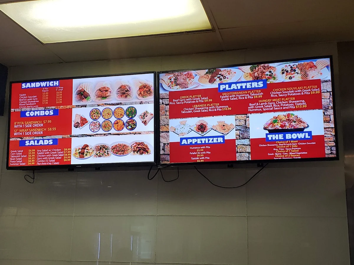 Menu, Taste of Mediterranean