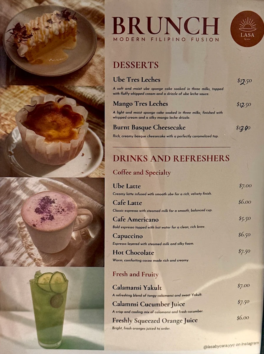 Menu, LASA