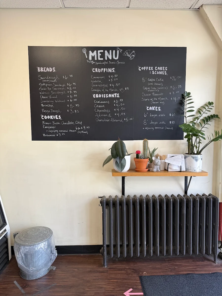Menu, Nutmeg Bakeshop